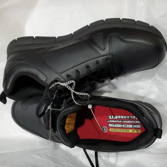 Skechers Men's black slip resistant work sneakers size 10.5‎ brand new - Picture 8 of 16